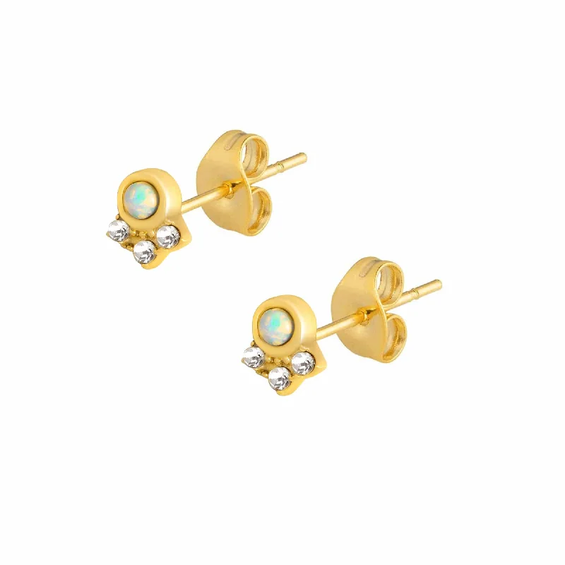 Bright gem earrings-Indus Opal Stud Earrings