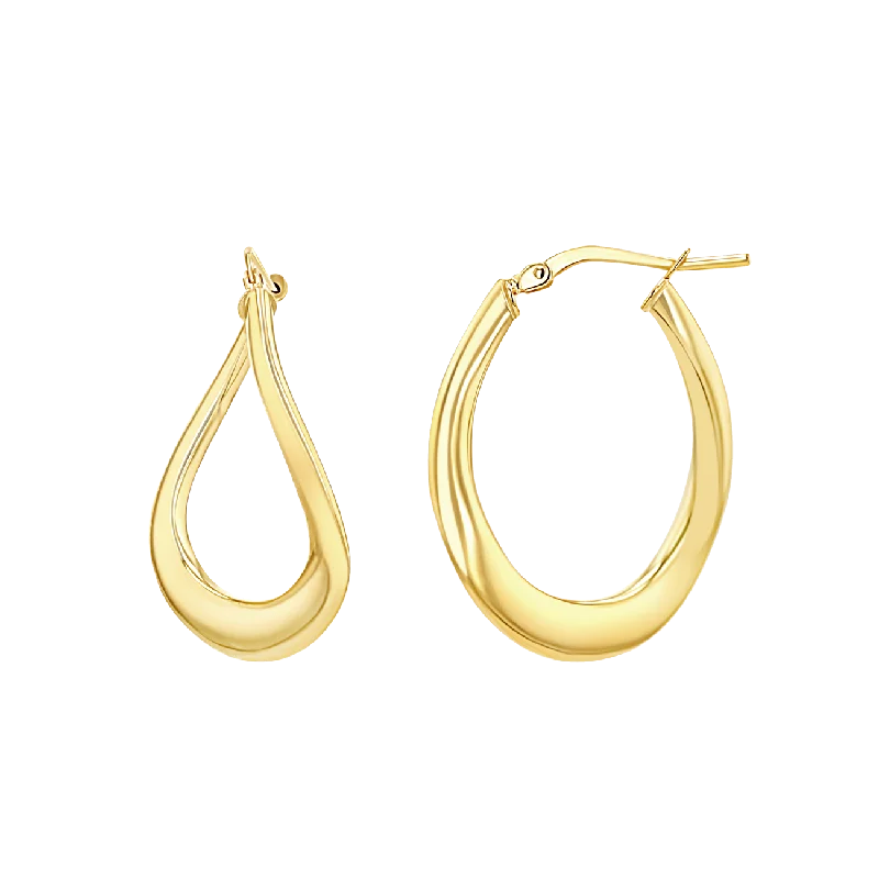 Aged brass earrings-Infinity Hoop Earrings