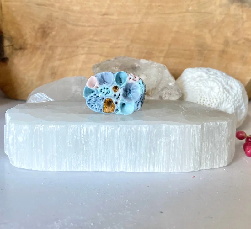 Thin star rings-Multicolour ’Rock Coral’ Ring #2