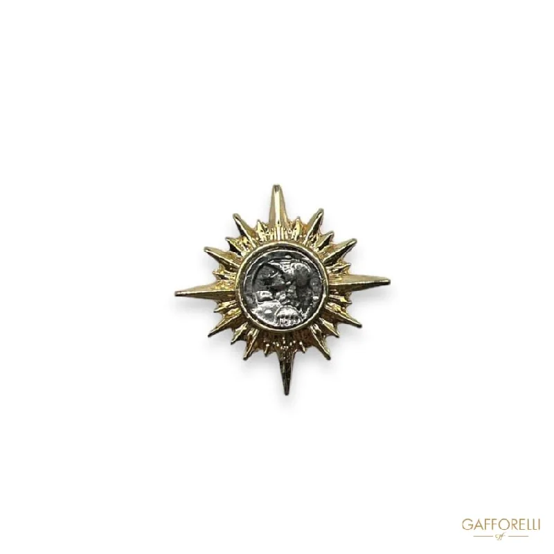 Compass Emblem Brooch U364 - Gafforelli Srl