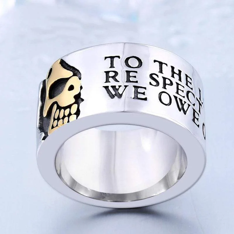 Soft open rings-Men's Punk Skull Rings