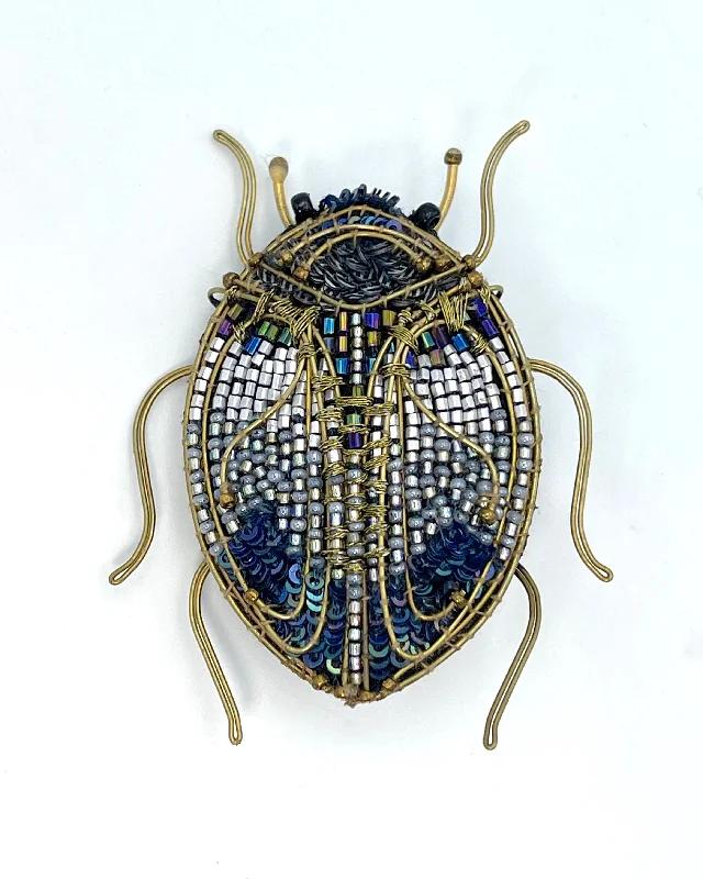 Jeweled Scarab Beetle Brooch