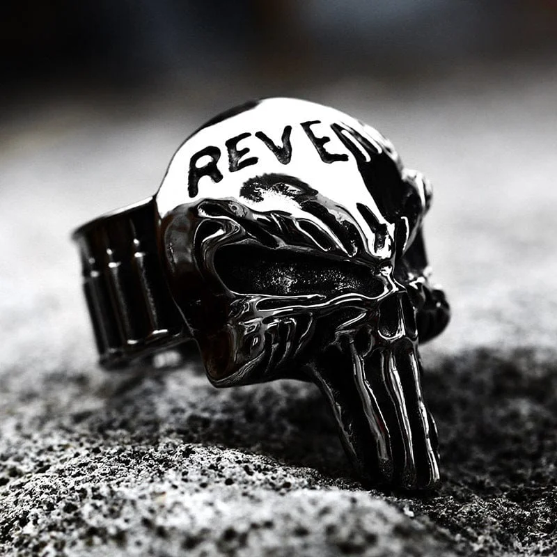 Thick band rings-Men's Punk Skull Head Ring