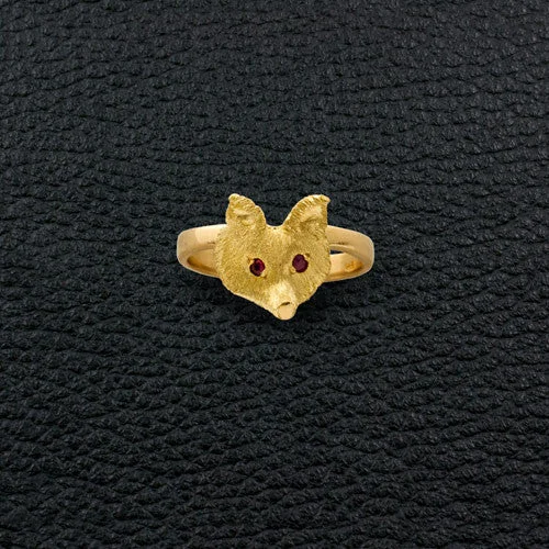 Tide style rings-Fox Head Ring