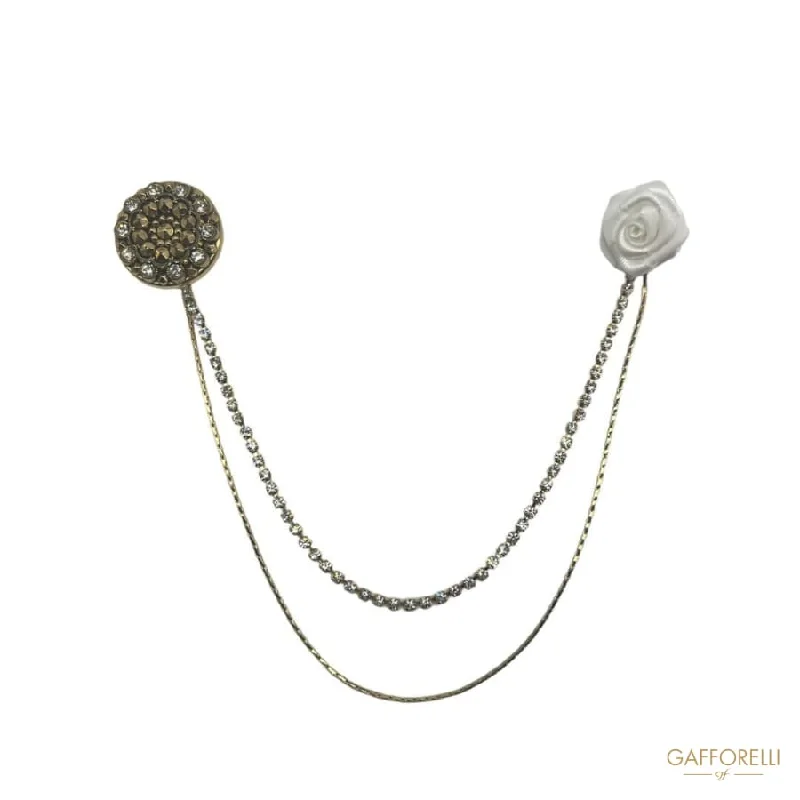 Ceremony Brooch with Pendant Chain U476 - Gafforelli Srl