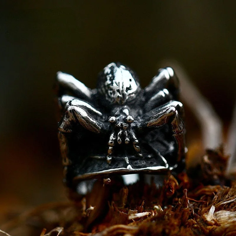 Tide style rings-Men's Punk Spider Ring