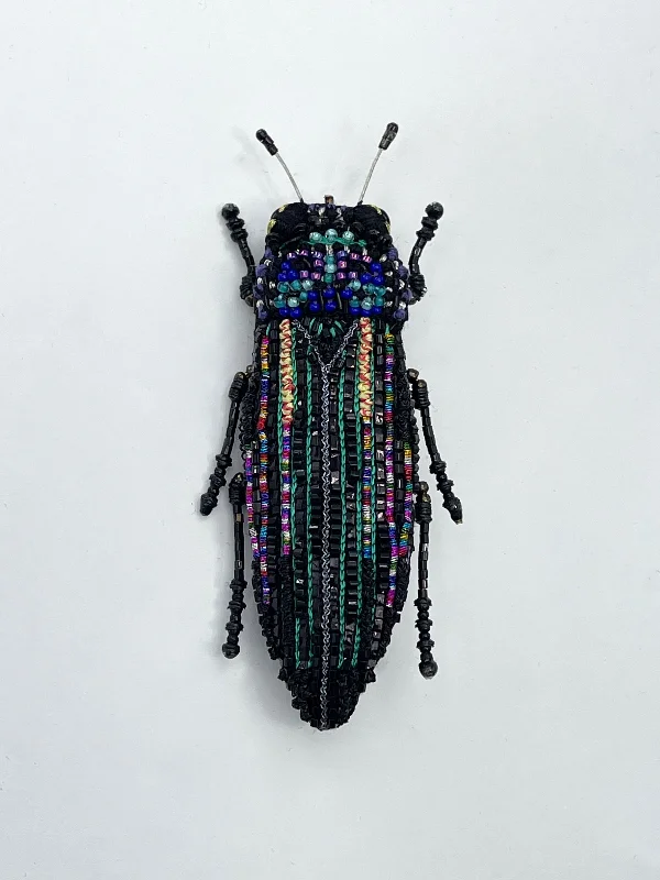 Noir Beetle Brooch