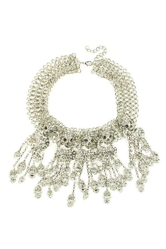 Light beaded necklaces-Luna Statement Necklace