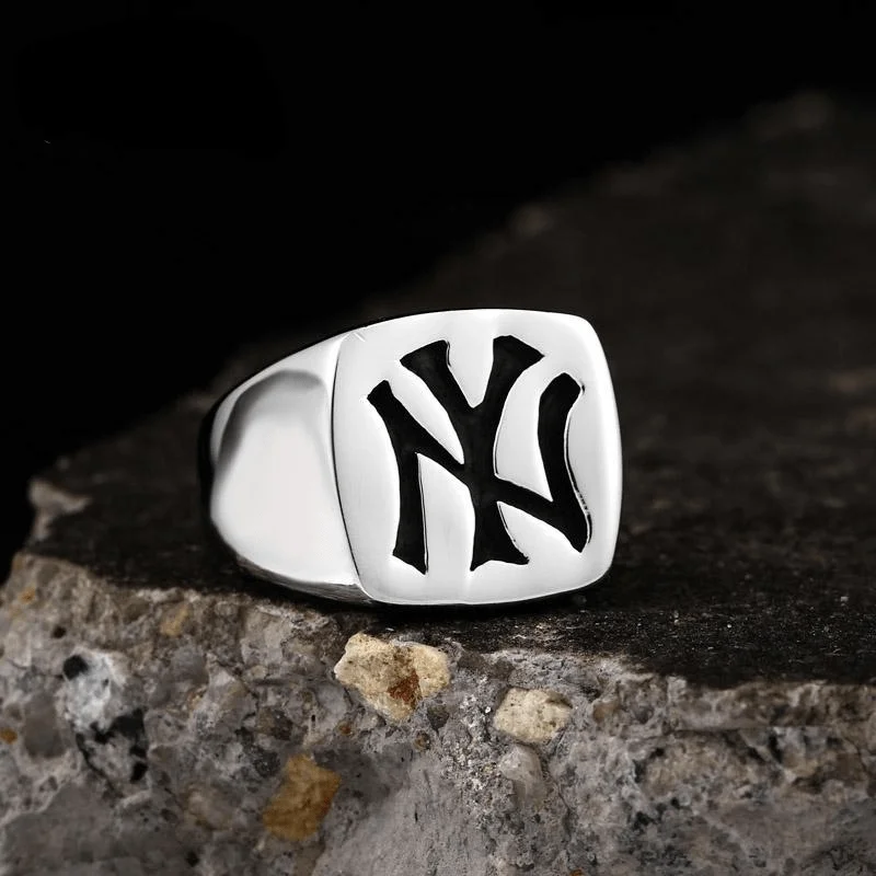 Dusk gothic rings-Men's Punk Square Letter Ring