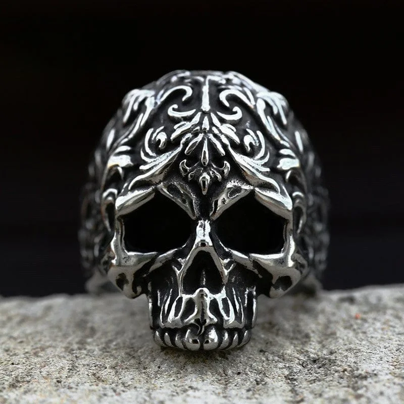 Fold knot rings-Men's Punk Skull Ring