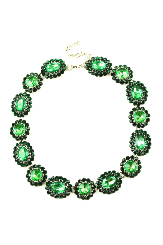 Curved gem necklaces-Elizabeth Statement Necklace