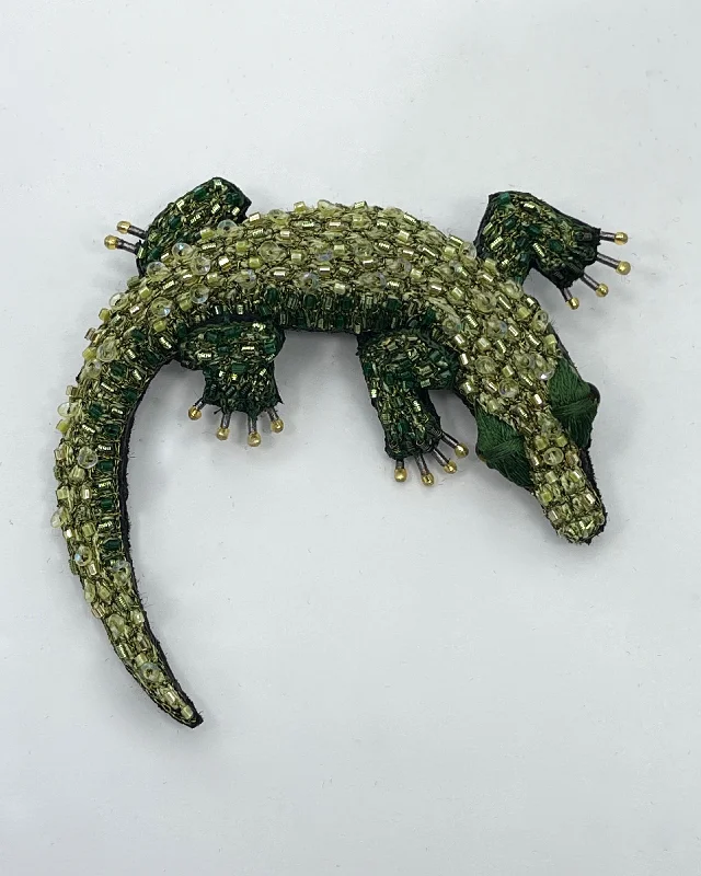 Nile Crocodile Brooch