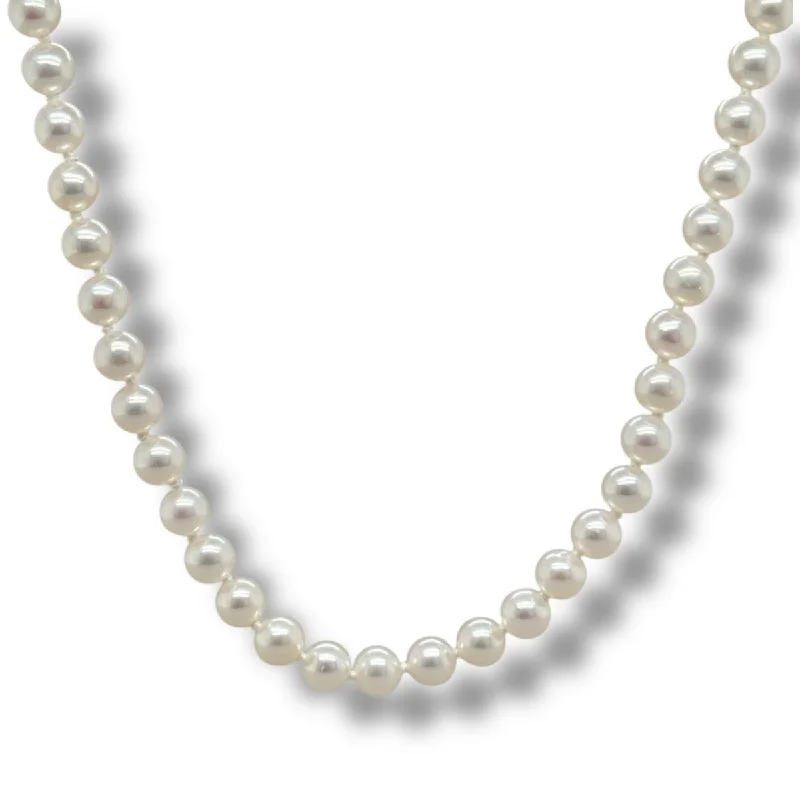 Lustrous pearl necklaces-14K W Gold 16" 4.5X5mm FWP Necklace