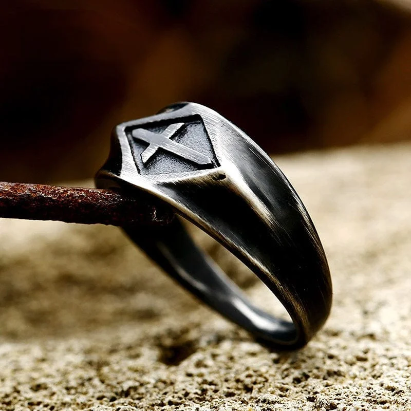 Tide shape rings-Men's Punk Vintage Cross Ring