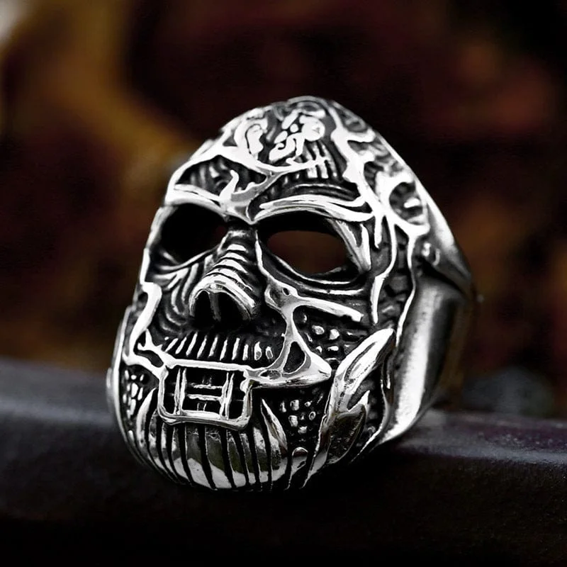 Stellar theme rings-Men's Punk Skull Mask Ring