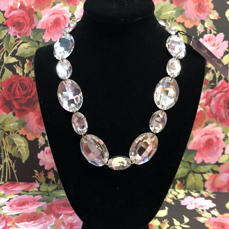 Raw woven necklaces-Women's Clear Crystal Formal Necklace