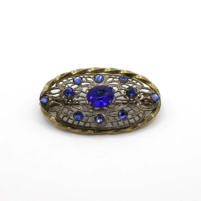 Antique Edwardian Paste Gemstone Brooch