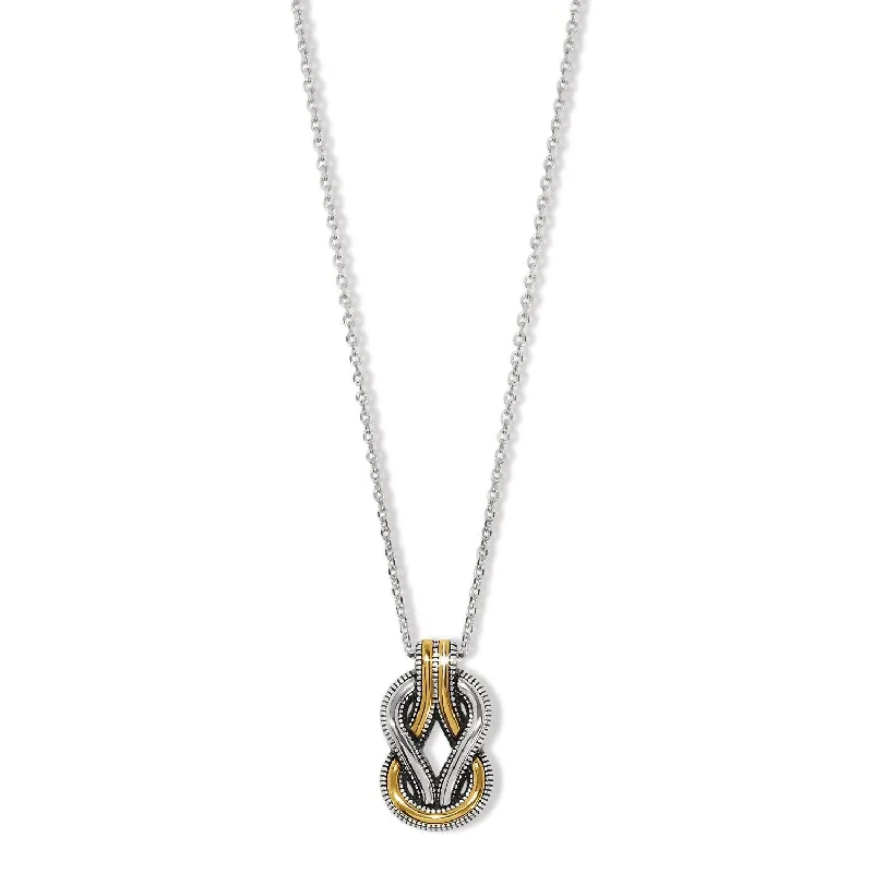 Cosmic charm necklaces-Interlok Two Tone Reversible Harmony Necklace In Multi