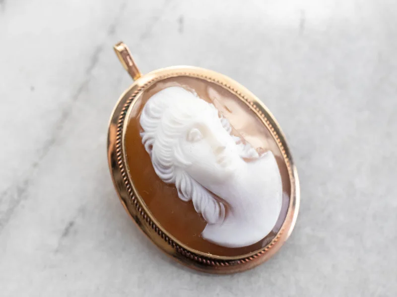 Mid Century Cameo Brooch or Pendant