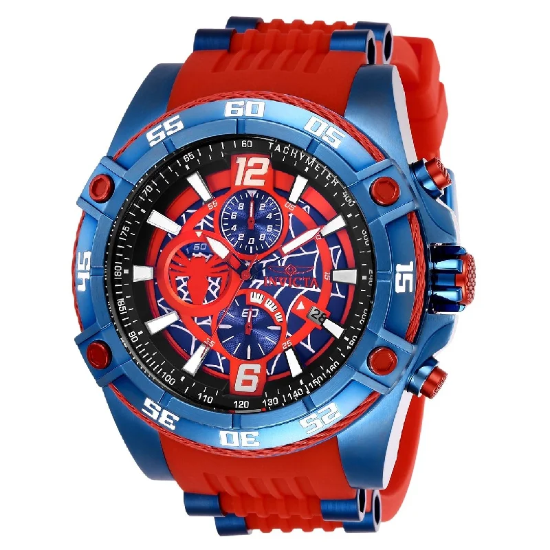 Mesh face watches-Invicta Men's 26768 Marvel Red Stainless Steel Watch