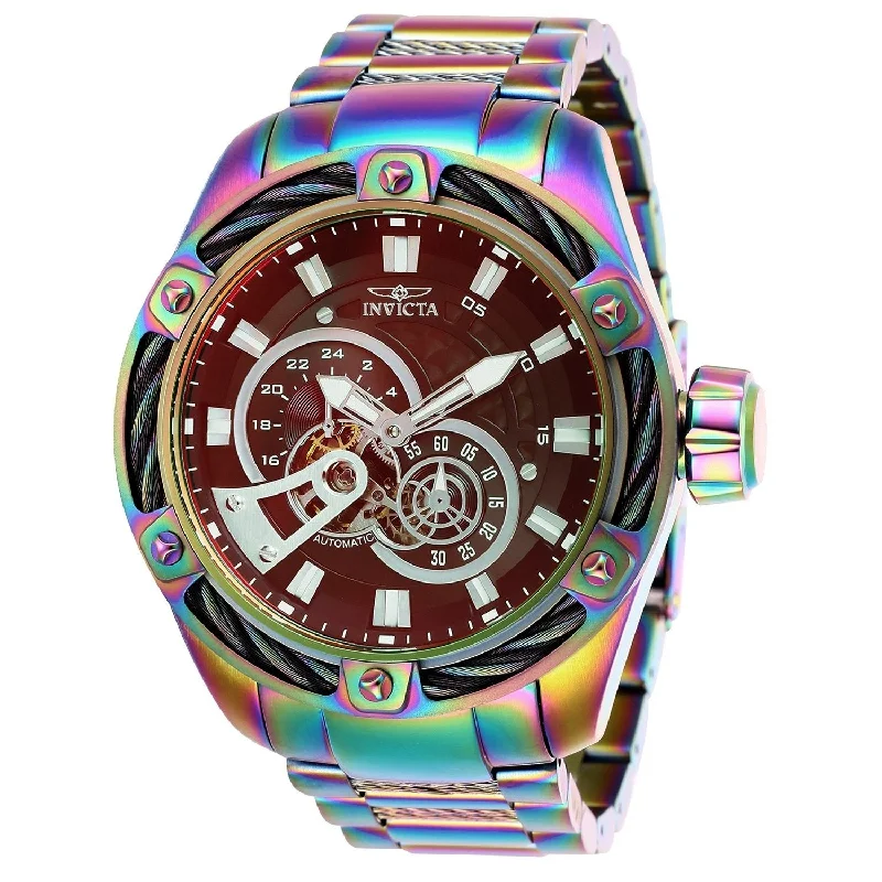 Lustrous gold watches-Invicta Men's 26774 Bolt Automatic Iridescent Stainless Steel Watch