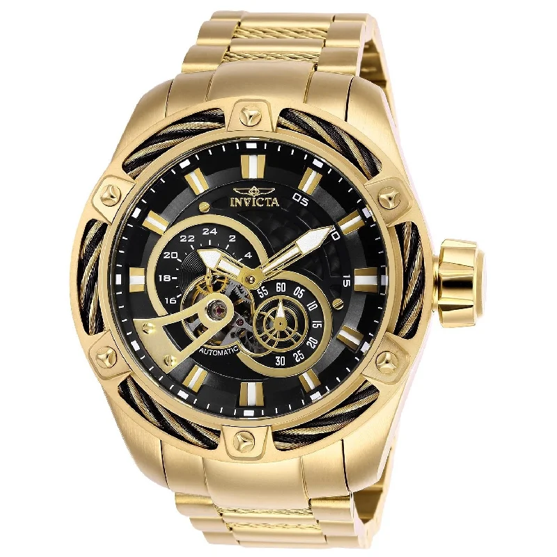 Shiny silver watches-Invicta Men's 26775 Bolt Automatic Gold-Tone Stainless Steel Watch