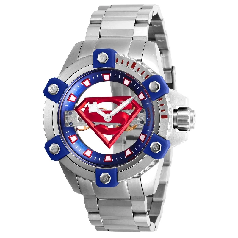 Retro strap watches-Invicta Men's 26842 DC Comics Superman Mechanical  Stainless Steel Watch