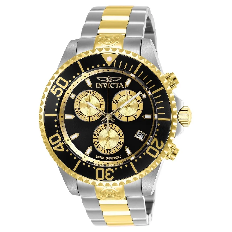 Amethyst bezel watches-Invicta Men's 26850 Pro Diver Gold-Tone and Silver Stainless Steel Watch