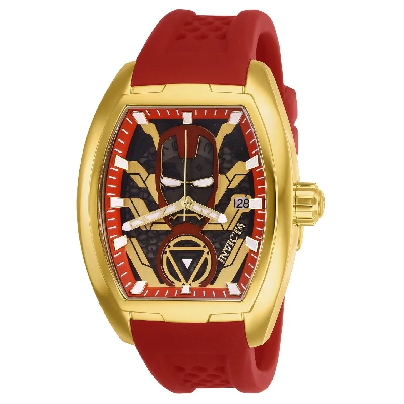 Regal diamond watches-Invicta Men's 26929 Marvel Ironman Automatic Red Silicone Watch