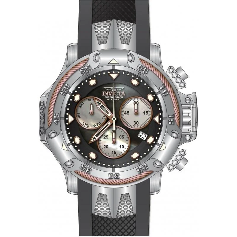 Shiny silver watches-Invicta Men's 26963 Subaqua 3  Black Silicone Watch