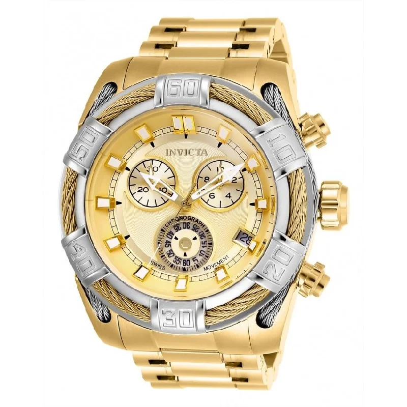 Flex band watches-Invicta Men's 26992 Bolt Gold-Tone Stainless Steel Watch