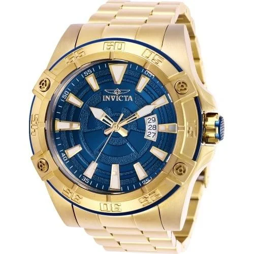 Cedar wood watches-Invicta Men's 27011 Pro Diver Automatic  Gold-Tone Stainless Steel Watch