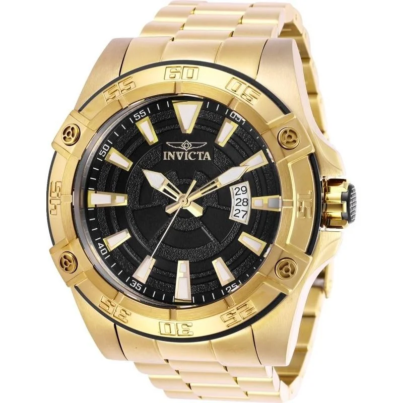 Mesh face watches-Invicta Men's 27012 Pro Diver Automatic  Gold-Tone Stainless Steel Watch