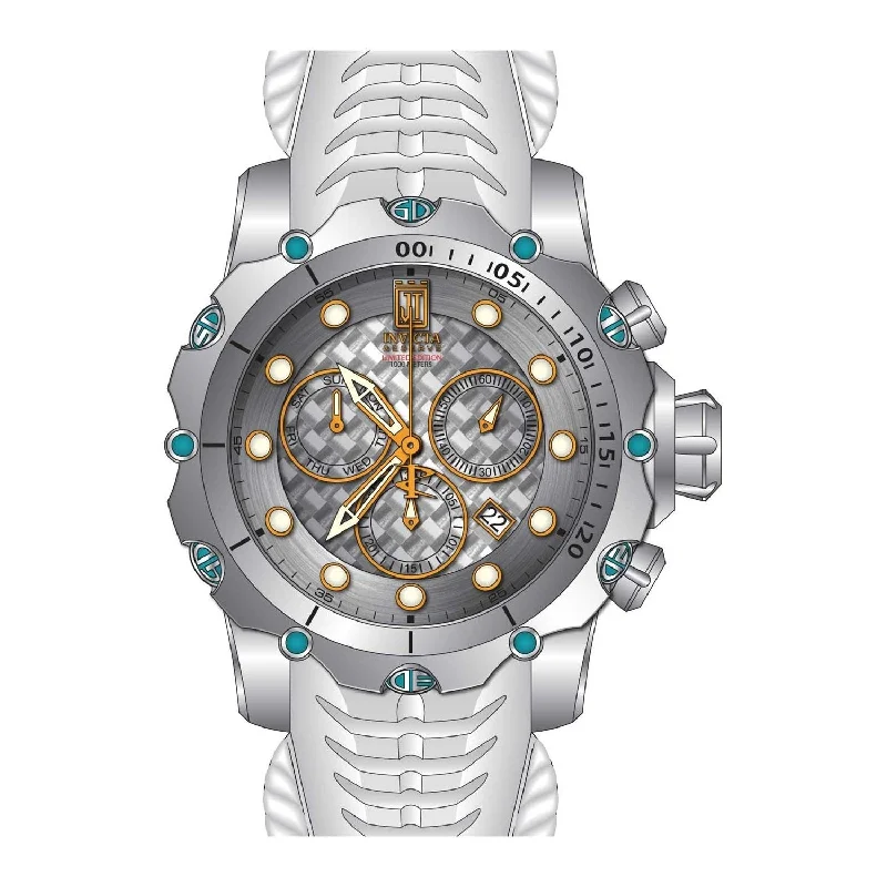 Shiny silver watches-Invicta Men's 27104 Jason Taylor White Silicone Watch