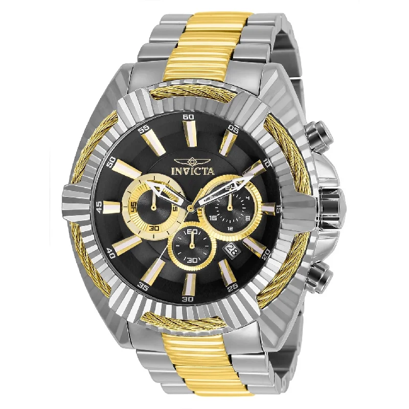 Mesh face watches-Invicta Men's 27194 Bolt Speedway Gold-Tone and Silver Stainless Steel Watch