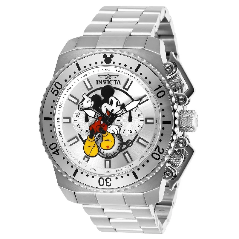 Thick metal watches-Invicta Men's 27287 Mickey Mouse Stainless Steel Watch