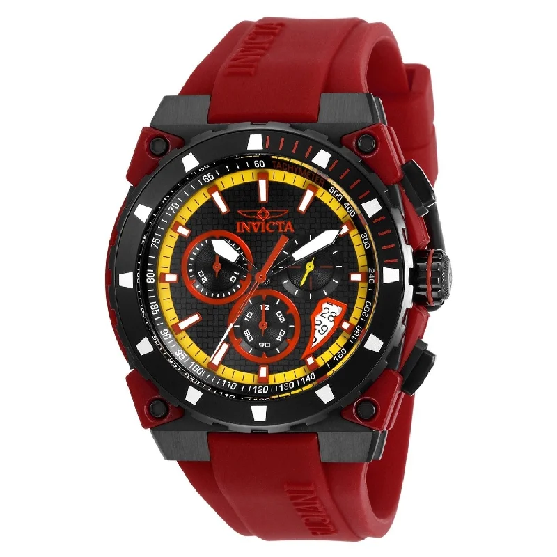 Round strap watches-Invicta Men's 27344 S1 Rally Red Silicone Watch