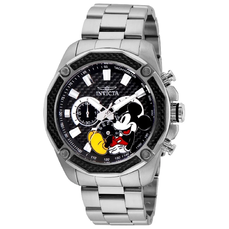 Mesh face watches-Invicta Men's 27351 Disney Mickey Mouse Stainless Steel Watch