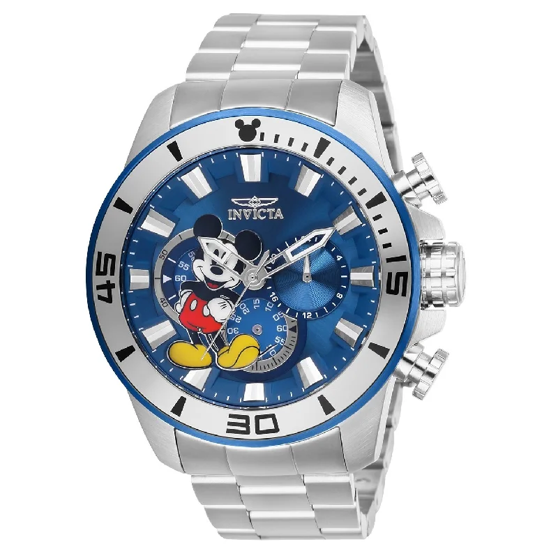 Pink gold face watches-Invicta Men's 27362 Disney Mickey Mouse Stainless Steel Watch