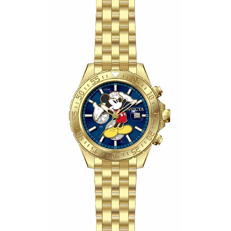 Fine bracelet watches-Invicta Men's 27377 Disney Mickey Mouse Gold-Tone Stainless Steel Watch