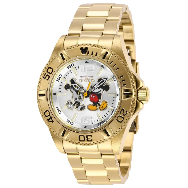 Regal diamond watches-Invicta Men's 27409 Mickey Mouse Gold-Tone Stainless Steel Watch