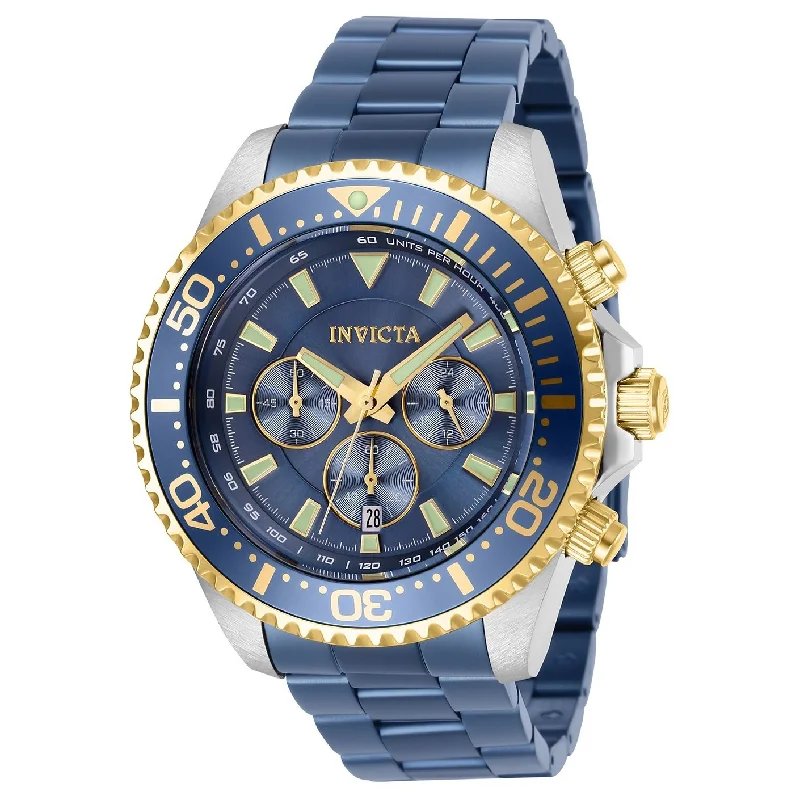 Amethyst bezel watches-Invicta Men's 27482 Pro Diver Blue Stainless Steel Watch