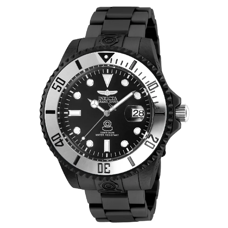 Shiny silver watches-Invicta Men's 27536 Pro Diver Black Stainless Steel Watch