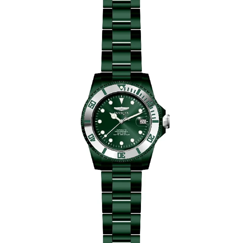 Bold analog watches-Invicta Men's 27546 Pro Diver Green Stainless Steel Watch