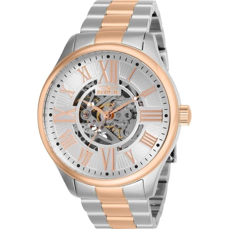 Worn style watches-Invicta Men's 27558 Objet D Art Rose-Tone and Silver Stainless Steel Watch