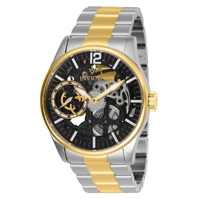 Shiny silver watches-Invicta Men's 27568 Mechanical Stainless Steel Watch