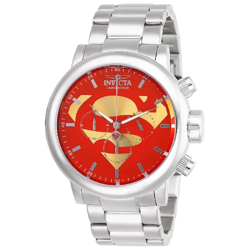 Lustrous gold watches-Invicta Men's 27605 DC Comics Superman Stainless Steel Watch