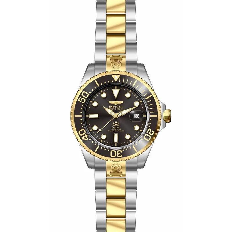 Wide band watches-Invicta Men's 27614 Pro Diver Gold-Tone and Silver Stainless Steel Watch