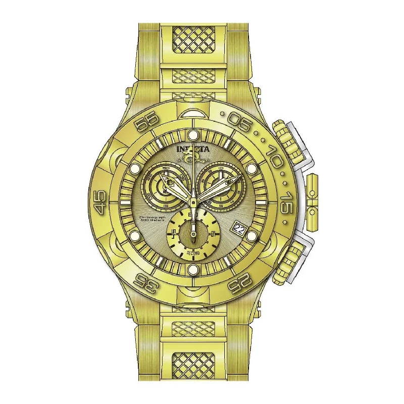 Worn style watches-Invicta Men's 27677 Subaqua Noma V Gold-Tone Stainless Steel Watch