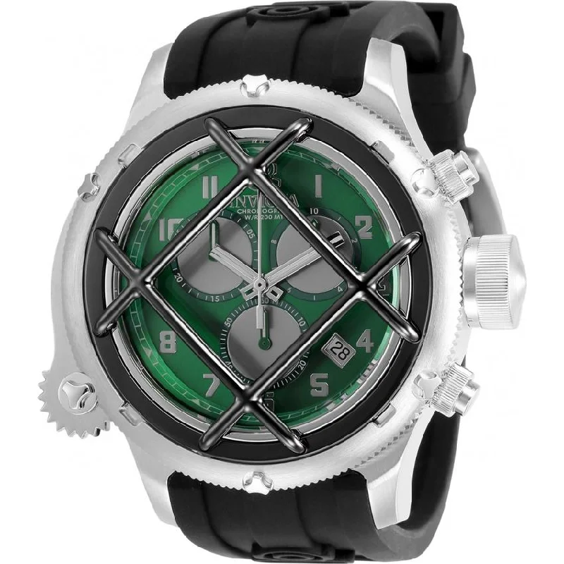 Green band watches-Invicta Men's 27730 Russian Diver Black Silicone Watch